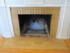 cladding over fireplace