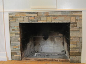 Tile fireplace