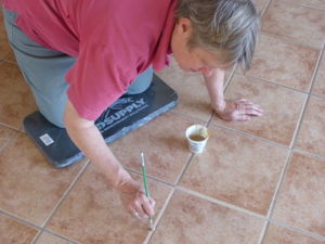 Painting grout